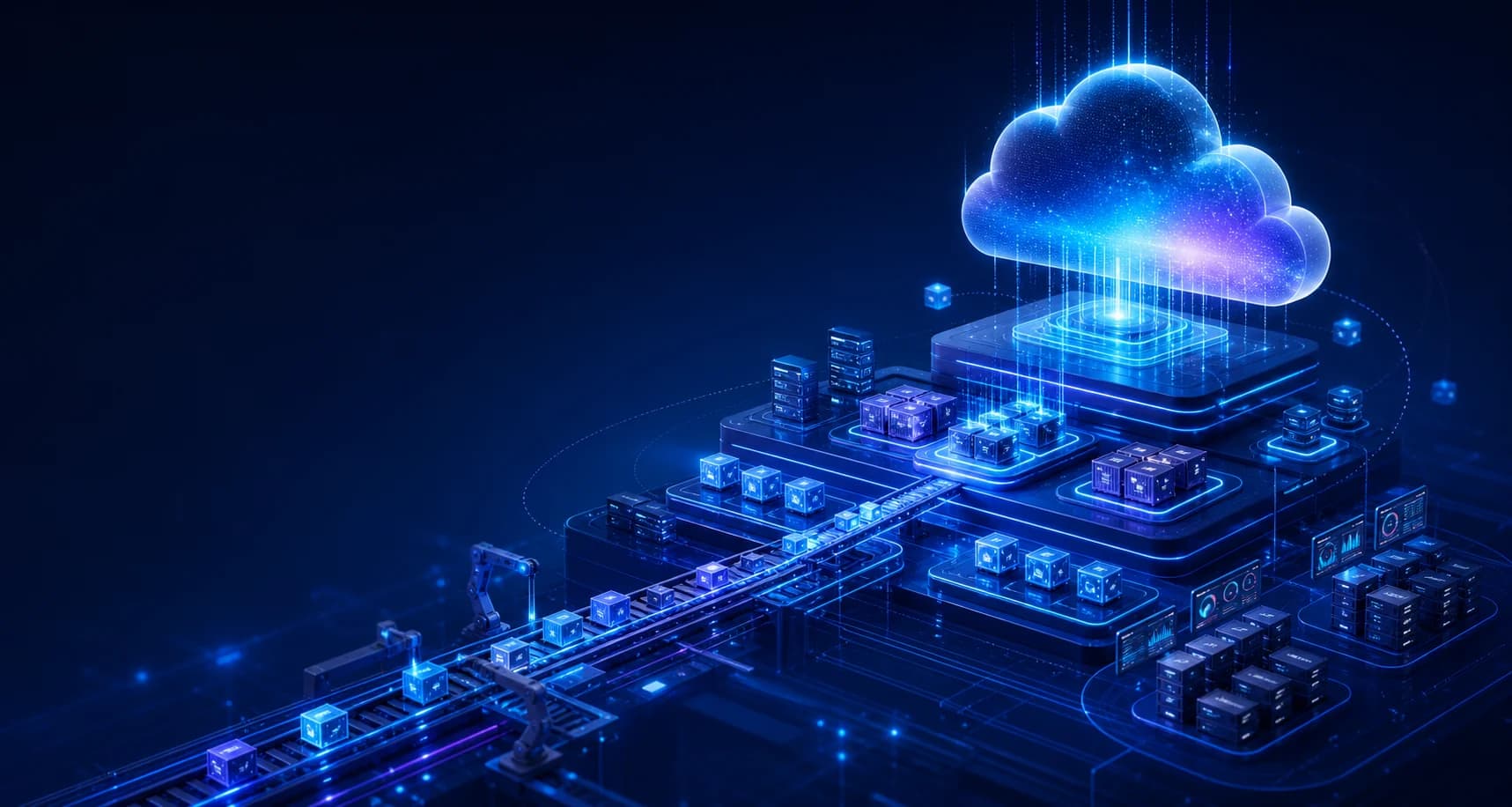 Scalable cloud platform with container services, automated delivery pipeline and monitoring